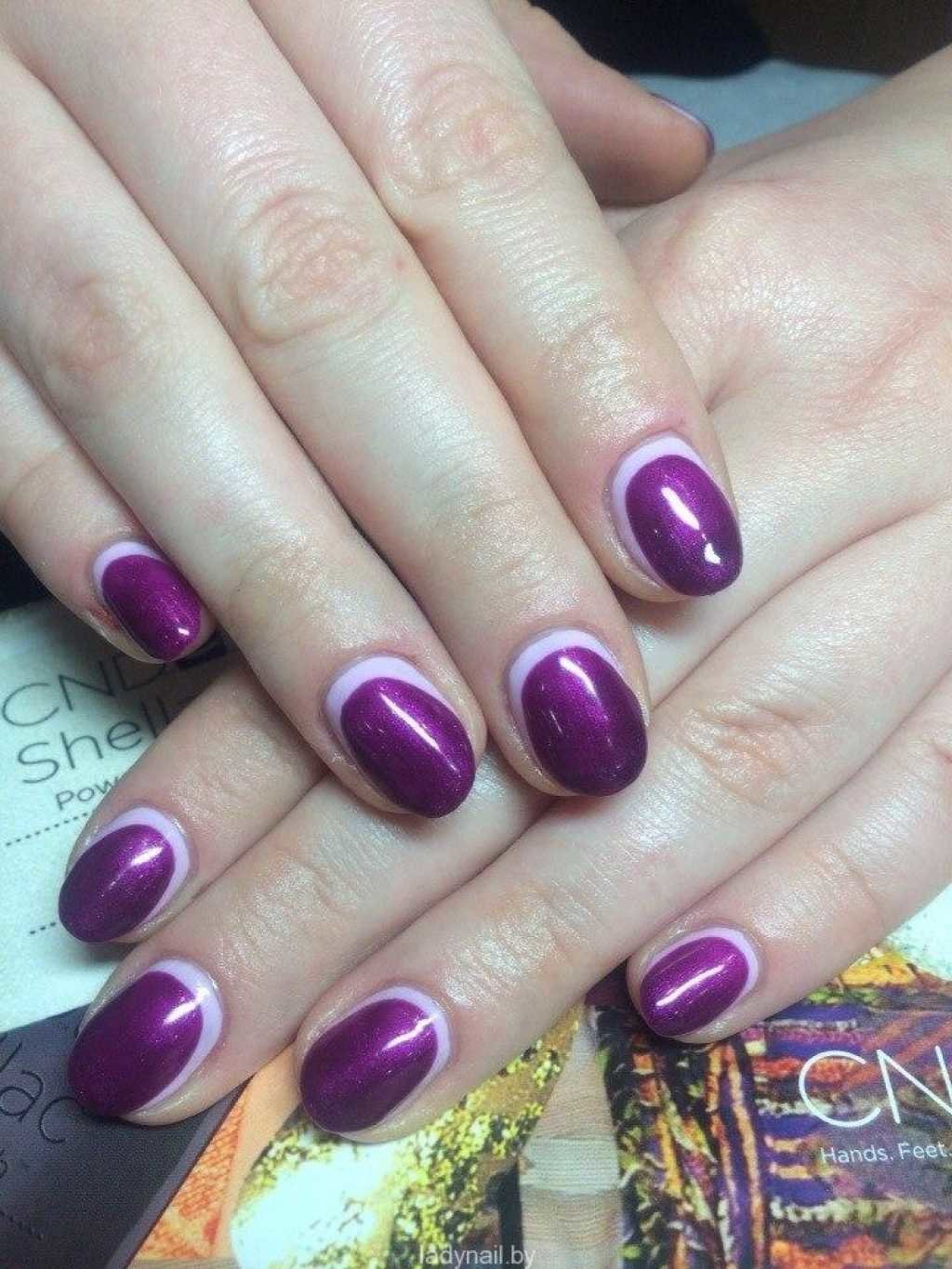 Шеллак для ногтей фиолетовый