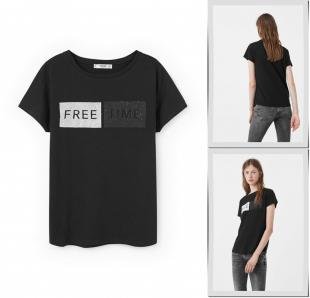 Черные футболки, футболка mango, осень-зима 2016/2017