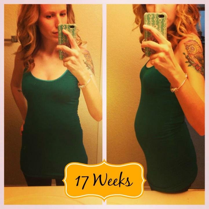 Фото живота на 17-й неделе беременности